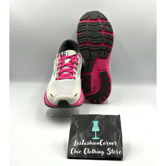 Brooks Ghost 14 Women's Oyster/Yucca/Pink Running Shoes Sneakers Size 9.5 3219 - Picture 4 of 16